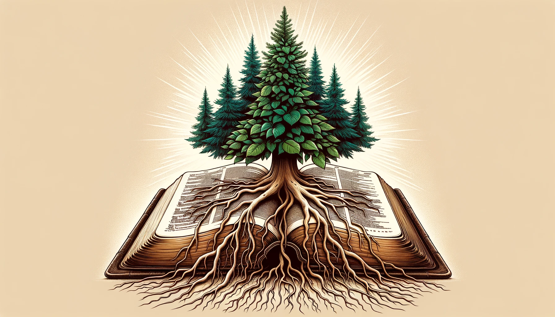 biblical meaning of evergreen tree