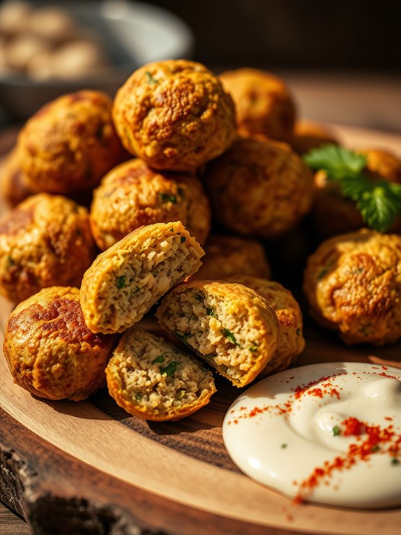 chickpea based falafel snacks