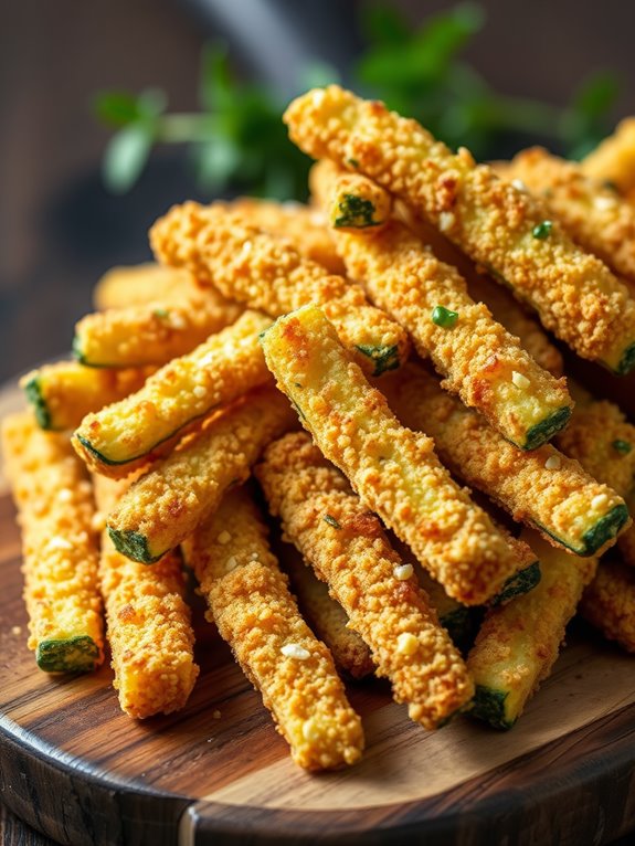 crispy air fried zucchini fries