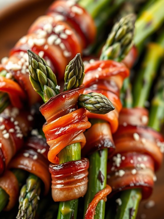 asparagus wrapped in bacon