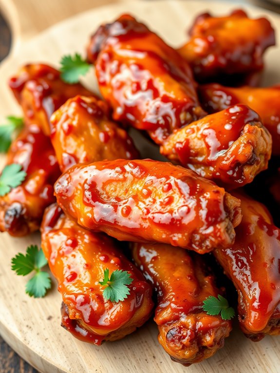 bbq flavored chicken wings