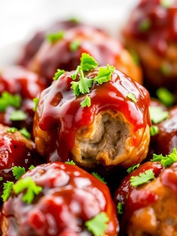 bbq flavored meatball dish