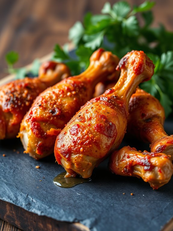 cajun flavored spicy chicken legs