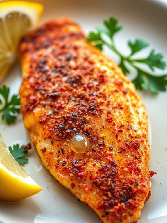 cajun flavored tilapia dish