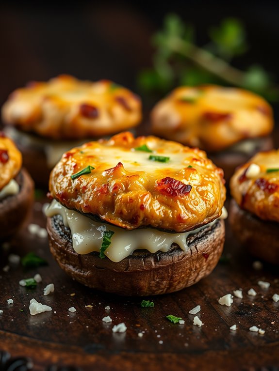 cheese filled mushroom appetizers