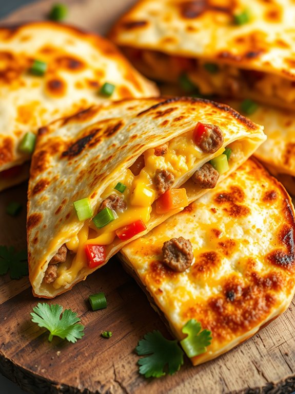 cheesy breakfast quesadilla recipe