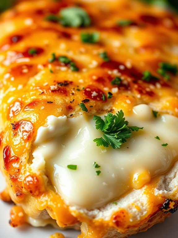 cheesy filled chicken breast