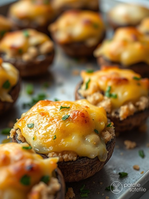 cheesy filled mushroom appetizers