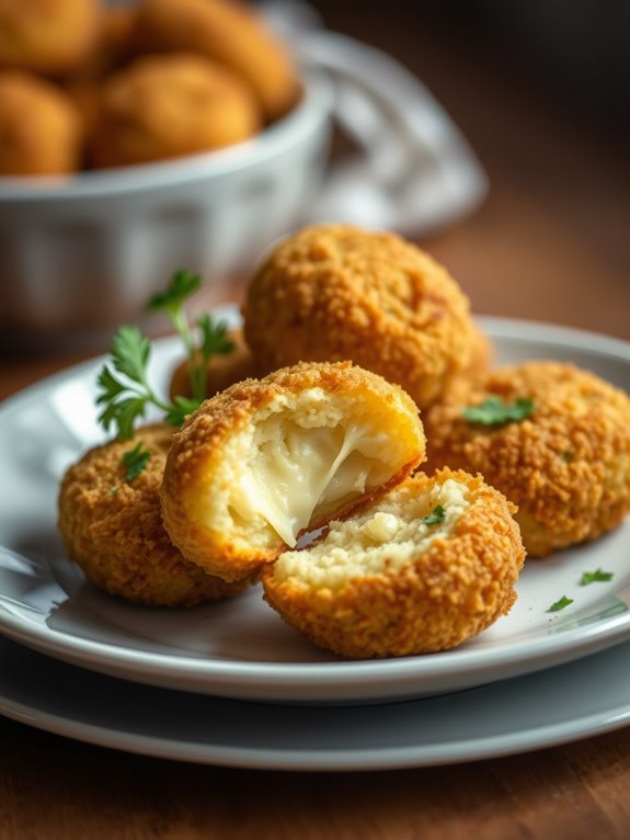 cheesy potato filled snacks