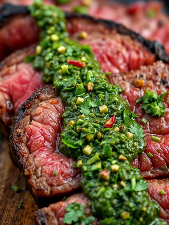 chimichurri marinated beef dish