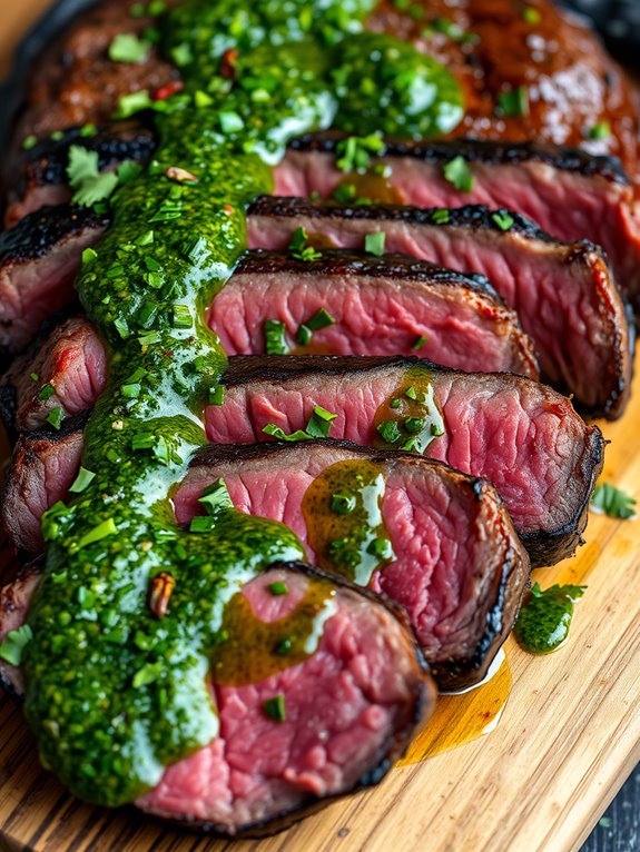 chimichurri seasoned flat iron