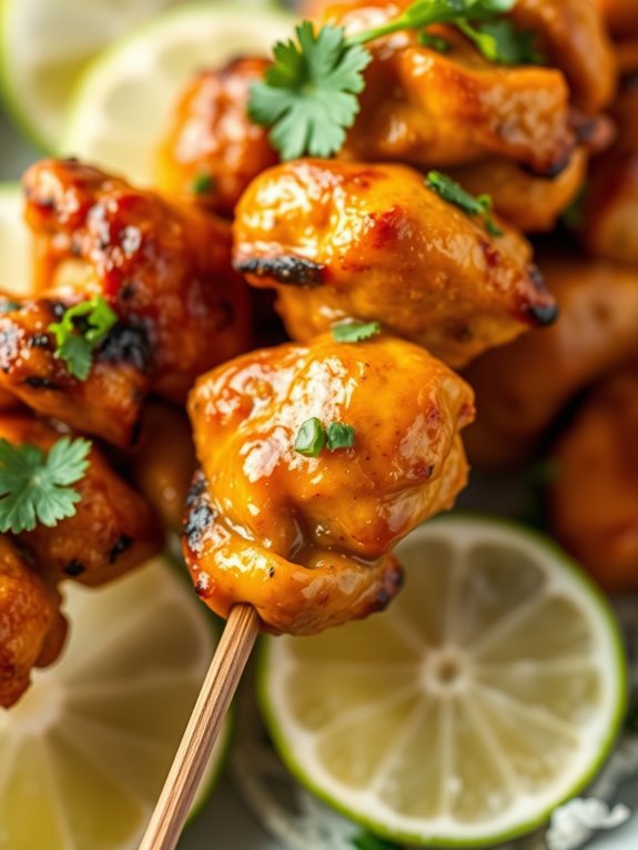 coconut curry chicken skewers