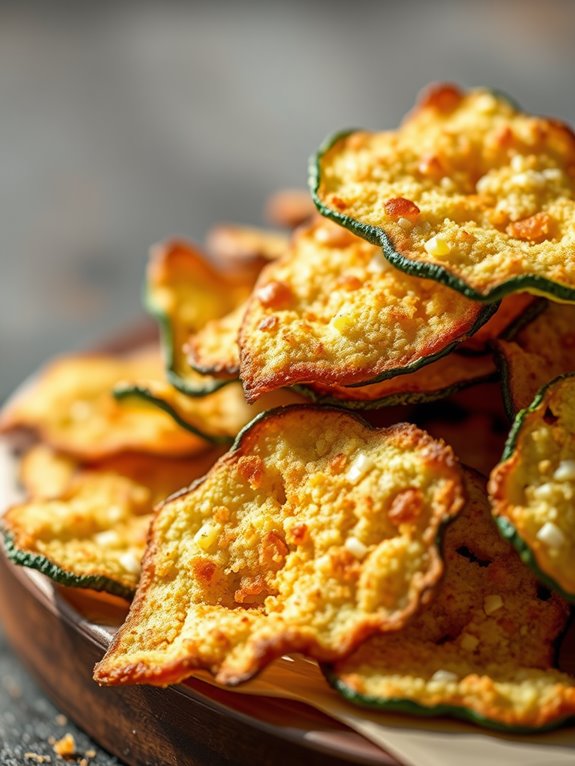 crispy air fried zucchini chips