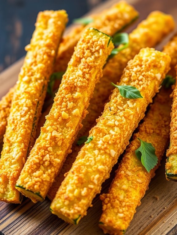 crispy air fried zucchini fries