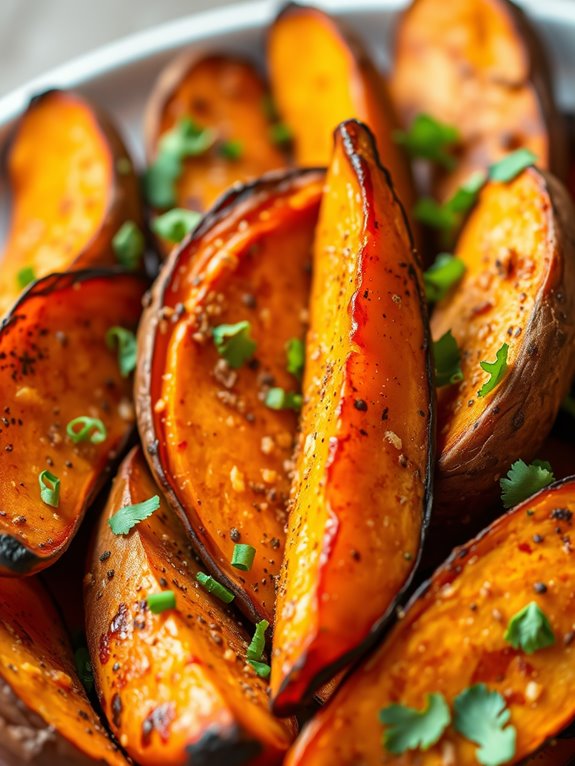 crispy baked sweet potatoes