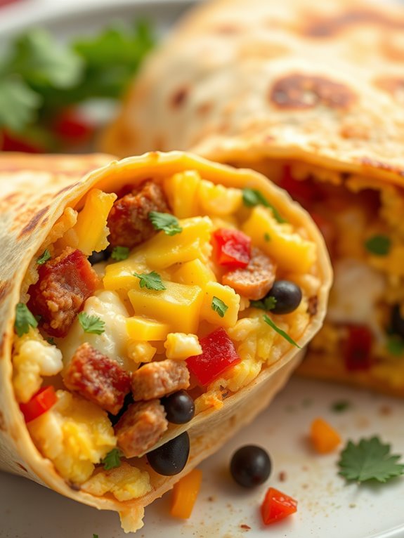 crispy breakfast burritos recipe