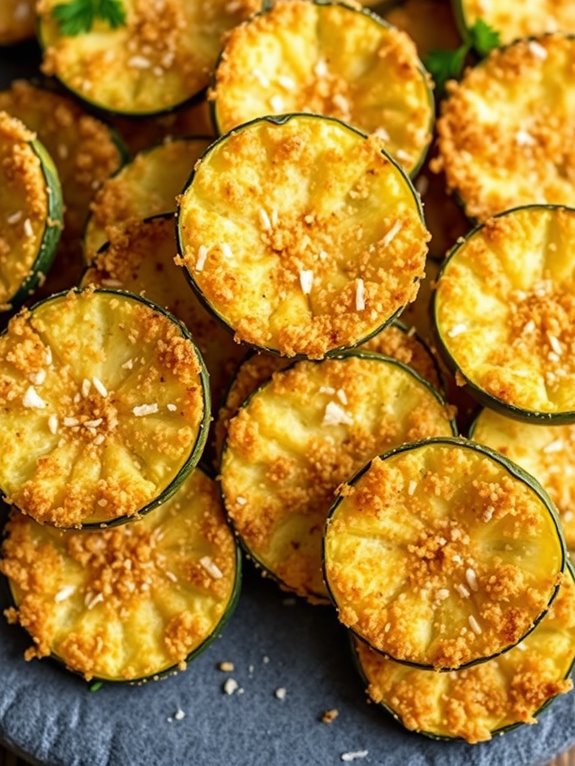 crispy garlic parmesan zucchini