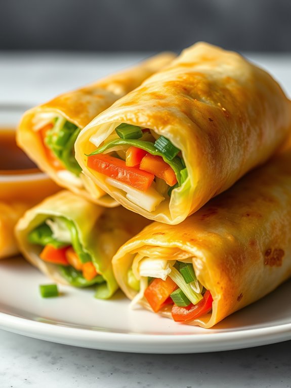 crispy vegetable filled rolls