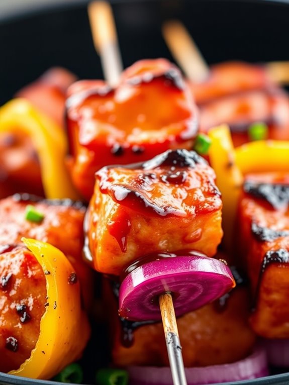 delicious bbq pork skewers