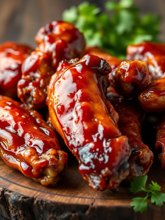 delicious sticky bbq wings