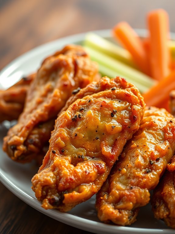 deliciously crunchy chicken wings