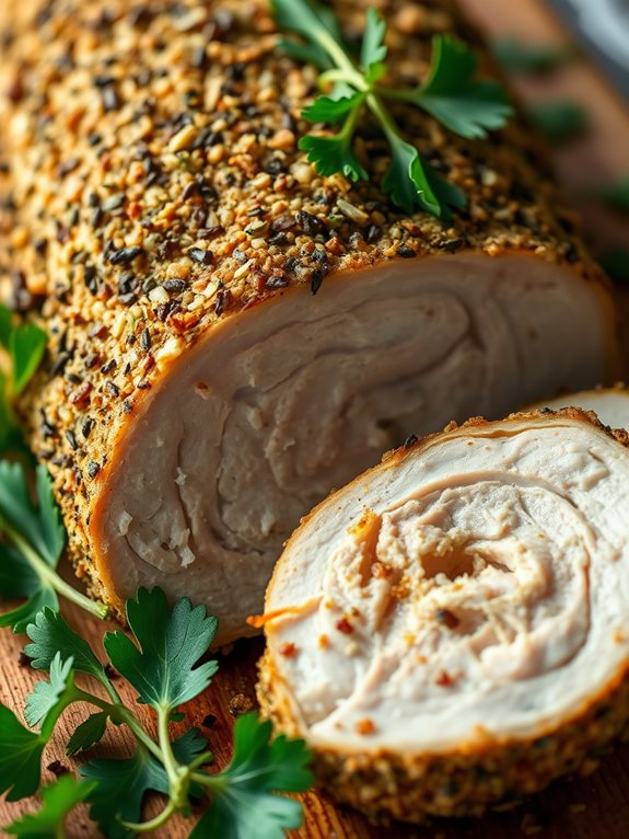 herb crusted pork loin recipe