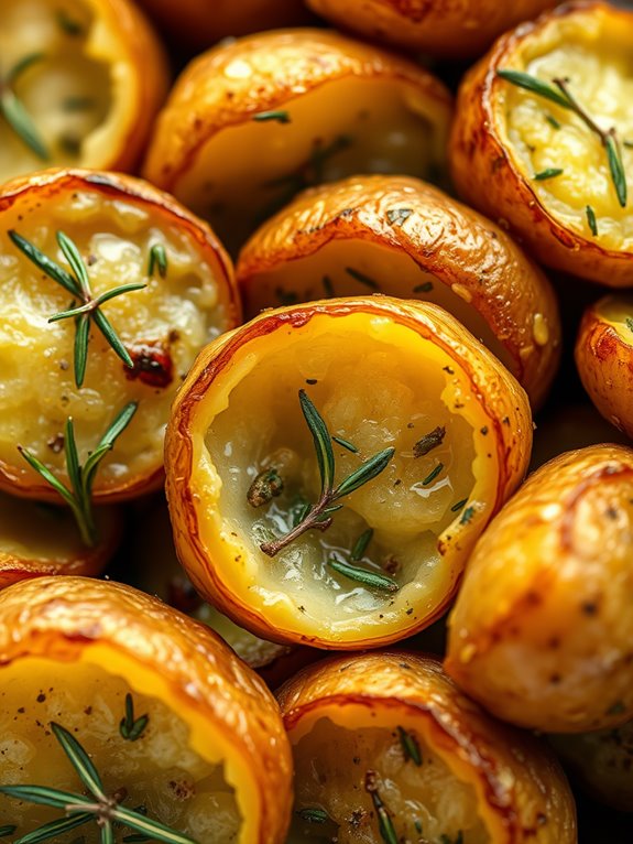 herb infused roasted baby potatoes