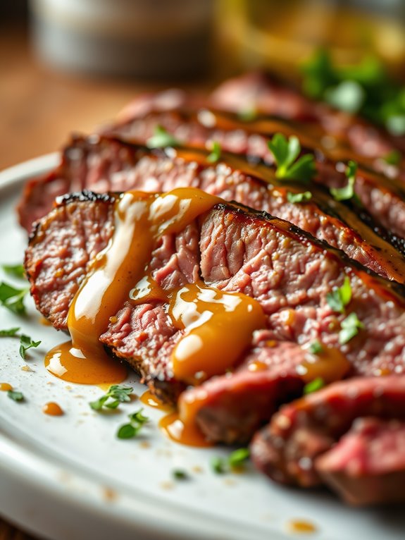 honey mustard marinated steak