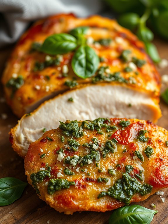 pesto marinated chicken cutlets