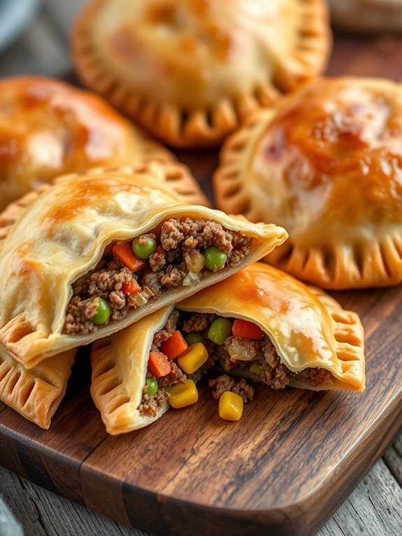 savory beef filled pastries