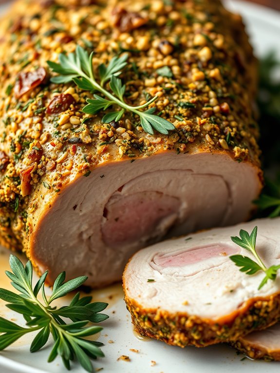 savory garlic herb pork