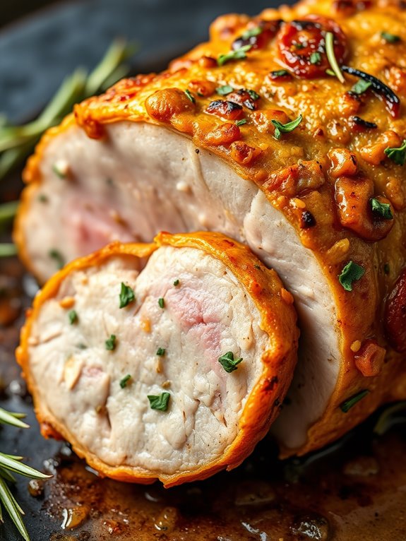 savory mustard herb pork