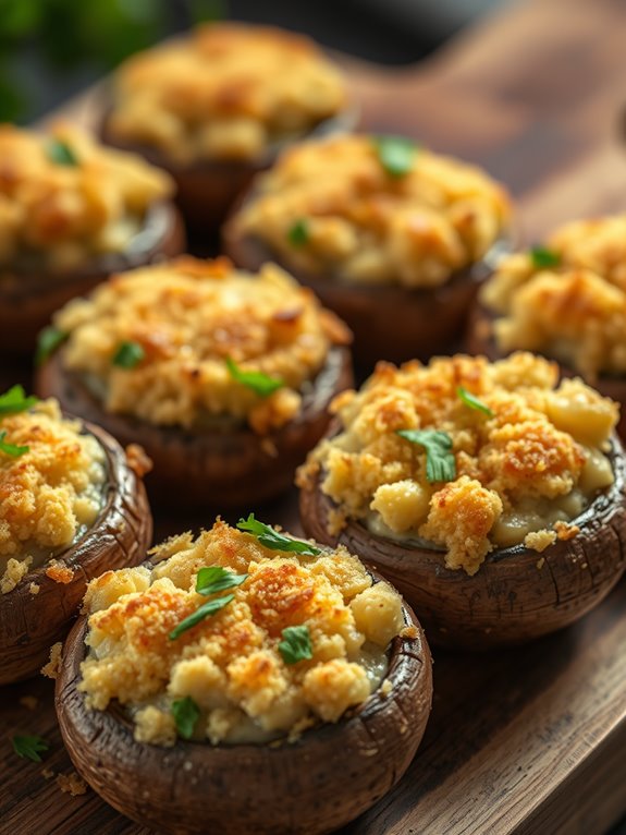 savory stuffed mushroom appetizer