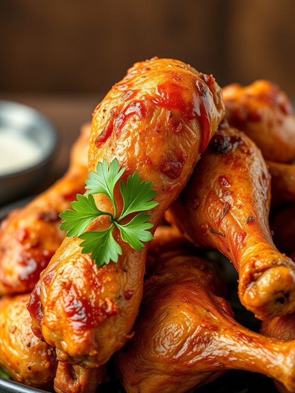 smoky flavored chicken drumsticks