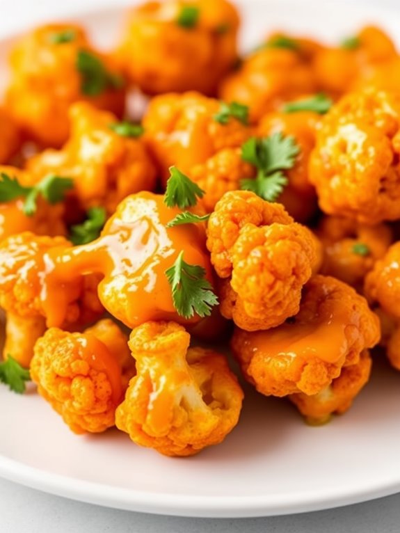 spicy baked cauliflower snacks