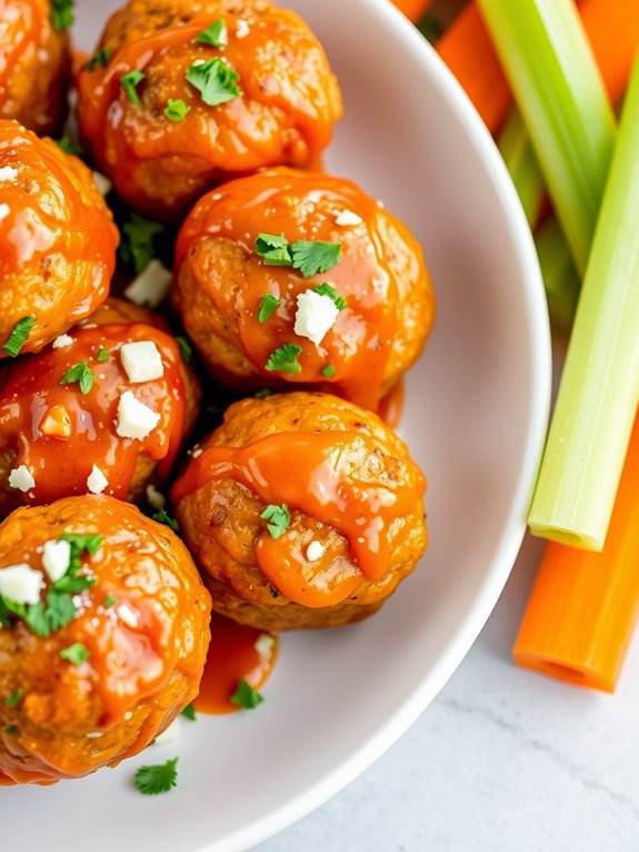 spicy buffalo chicken balls