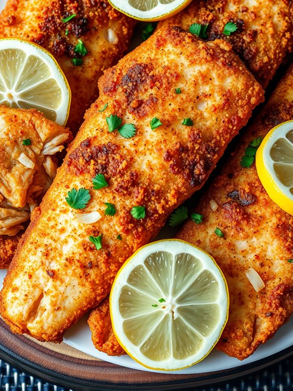 spicy fried catfish fillets