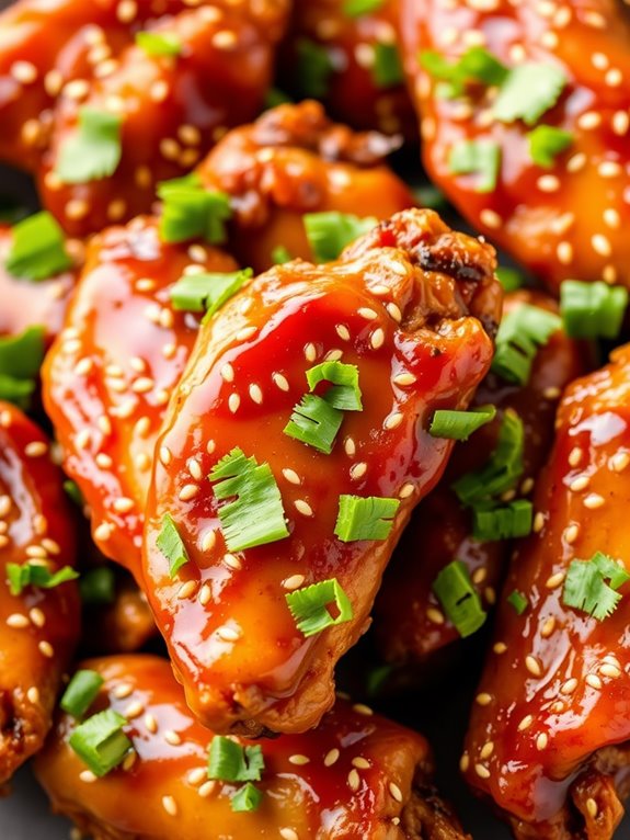 spicy glazed chicken wings