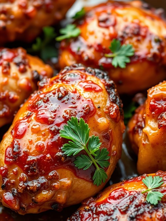 spicy honey glazed chicken thighs