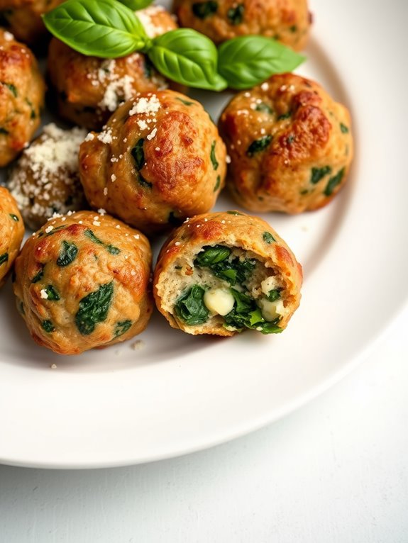 spinach filled ricotta meatballs recipe