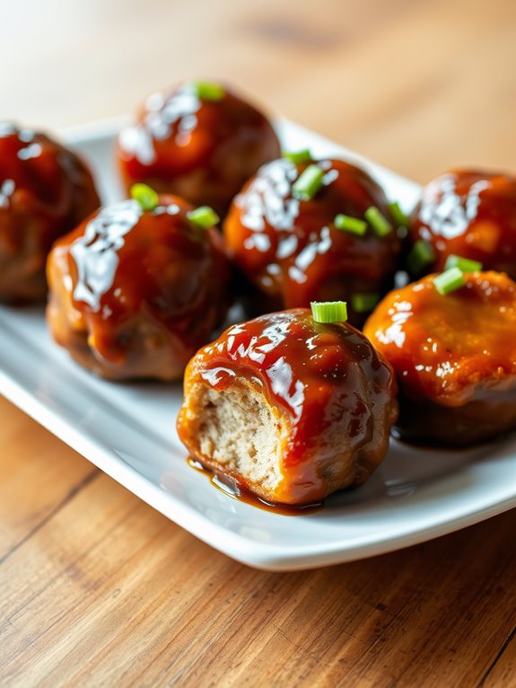 teriyaki flavored pork meatballs