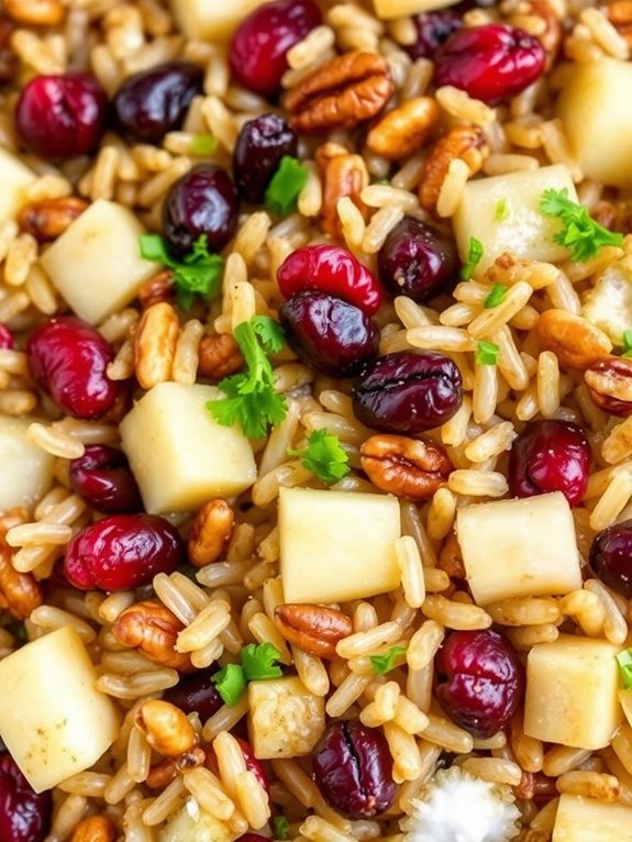 apple cranberry wild rice casserole