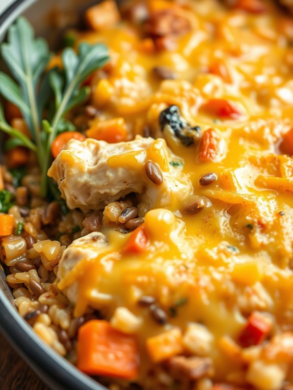 autumn chicken rice casserole