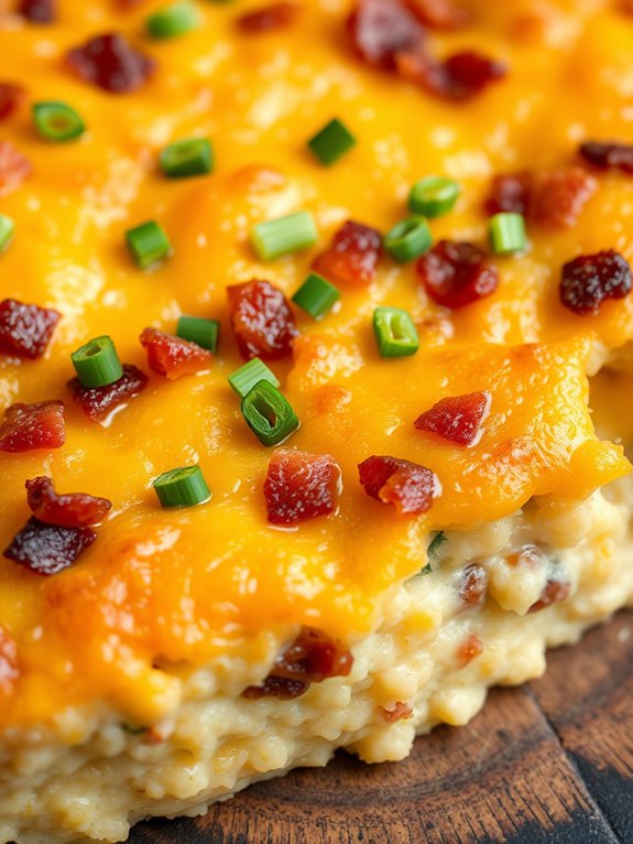 bacon cheddar grits bake