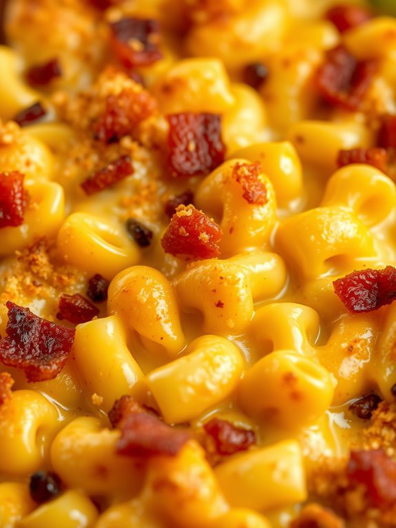 bacon infused baked macaroni cheese