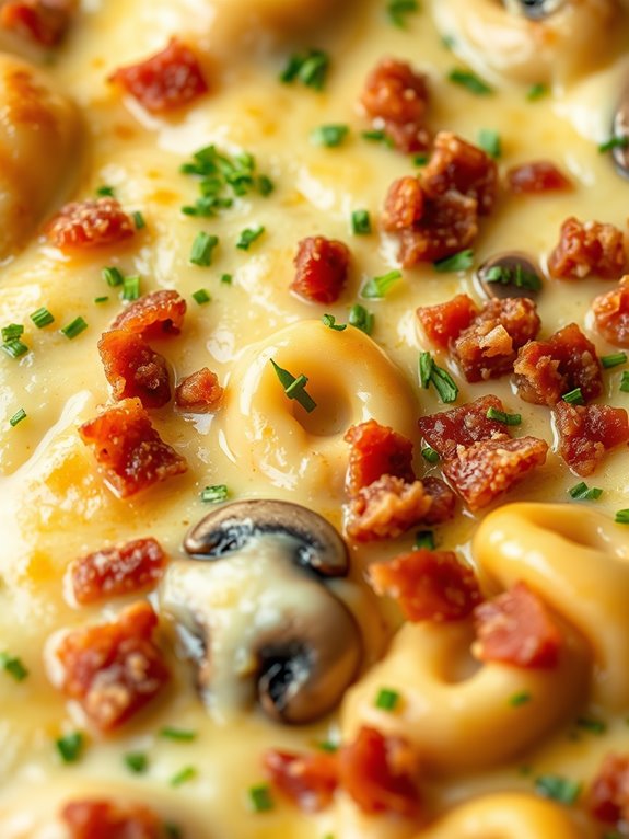 bacon mushroom tortellini casserole
