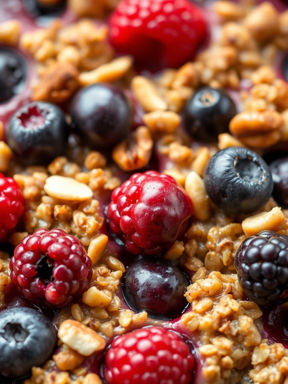 baked berry overnight oats