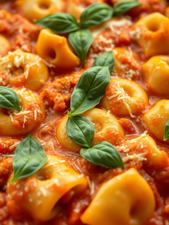 baked tortellini with sauce