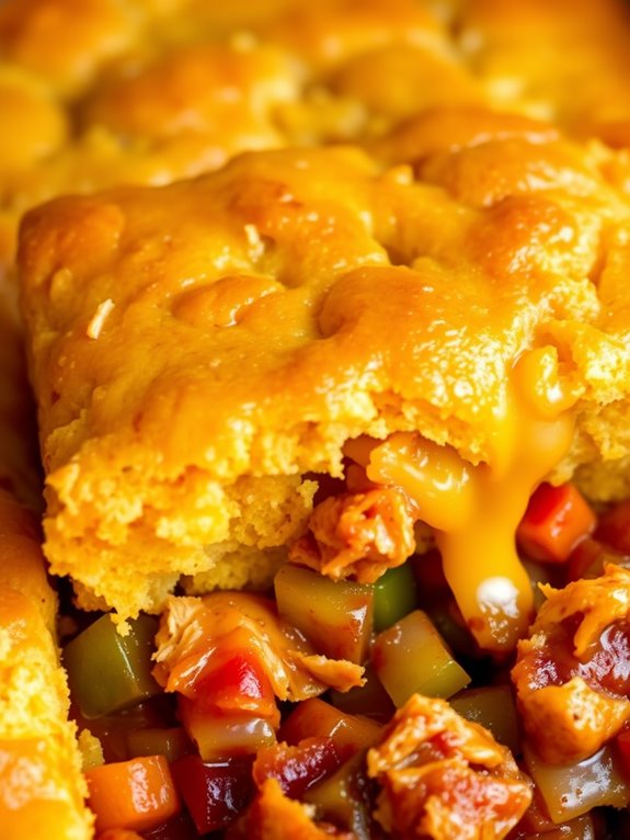 bbq chicken cornbread casserole