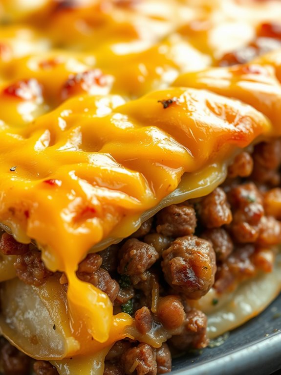 beef potato layered casserole